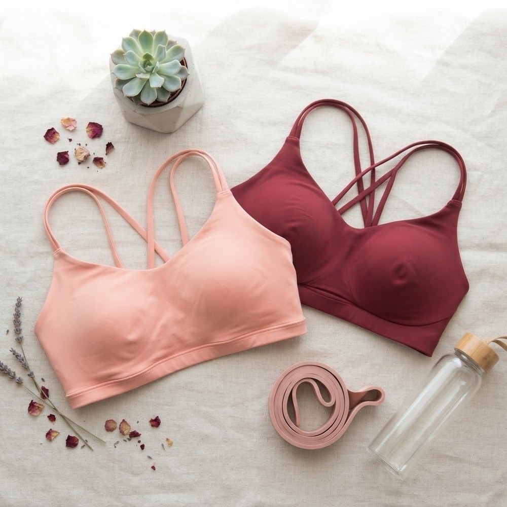 Victoria's Secret VSX & Calia Strappy Sports Bra Bundle Red Peach XL Set